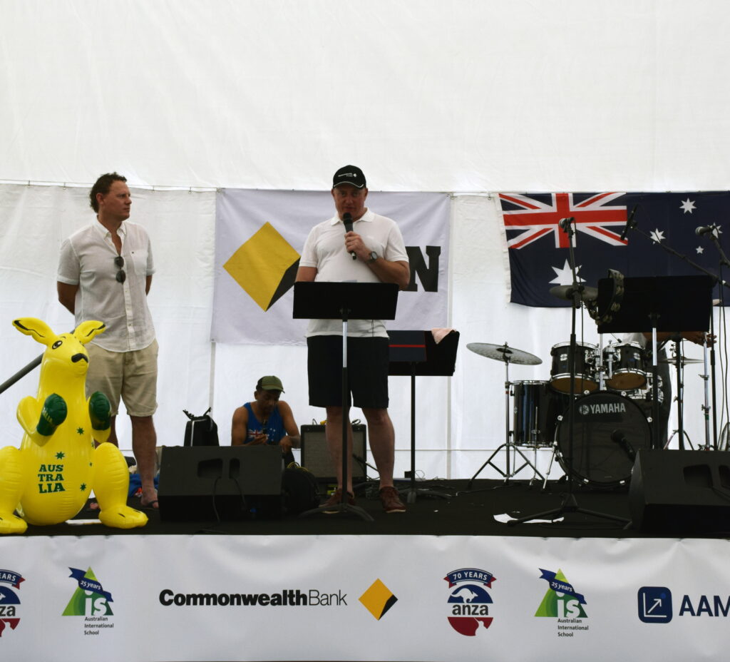 Daniel Mathews of Commonwealth Bank at ANZA's Great Australia Day BBQ