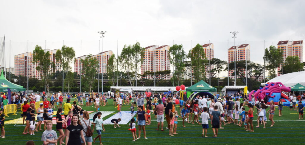 A packed Oval at ANZA's Great Australia Day BBQ