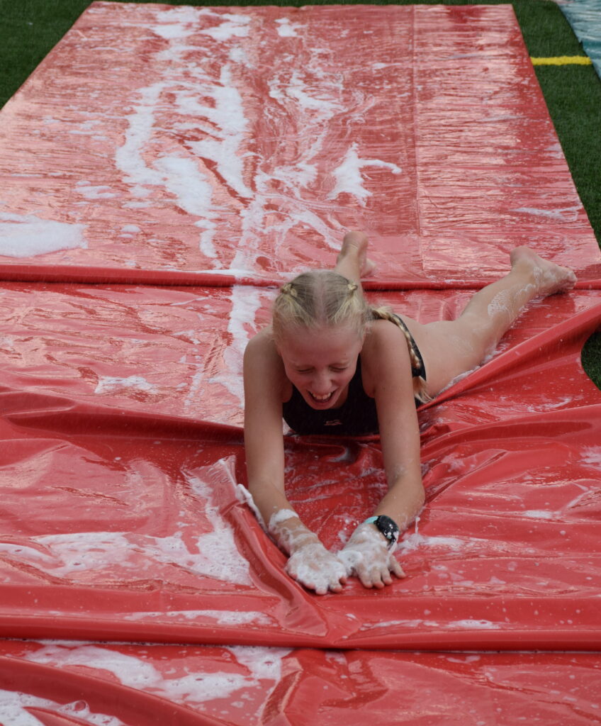 Slip 'n' Slide fun at ANZA's Great Australia Day BBQ