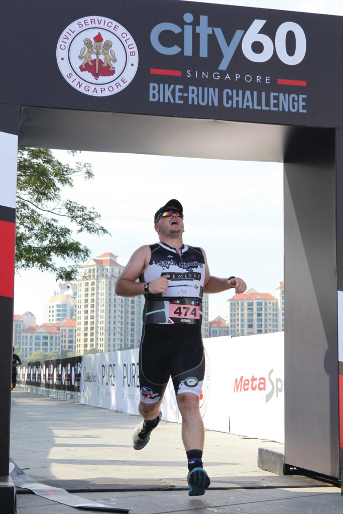 ANZA Cycling member competes in first duathlon, the City60 in Singapore