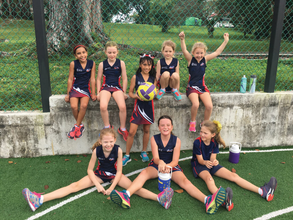 ANZA netball players in Singapore