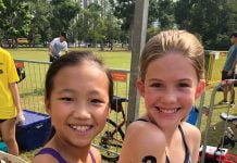 ANZA Cycling kids do triathlon in Singapore