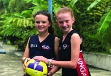 ANZA netball players in Singapore