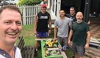 ANZA volunteers, Persons fixing fence
