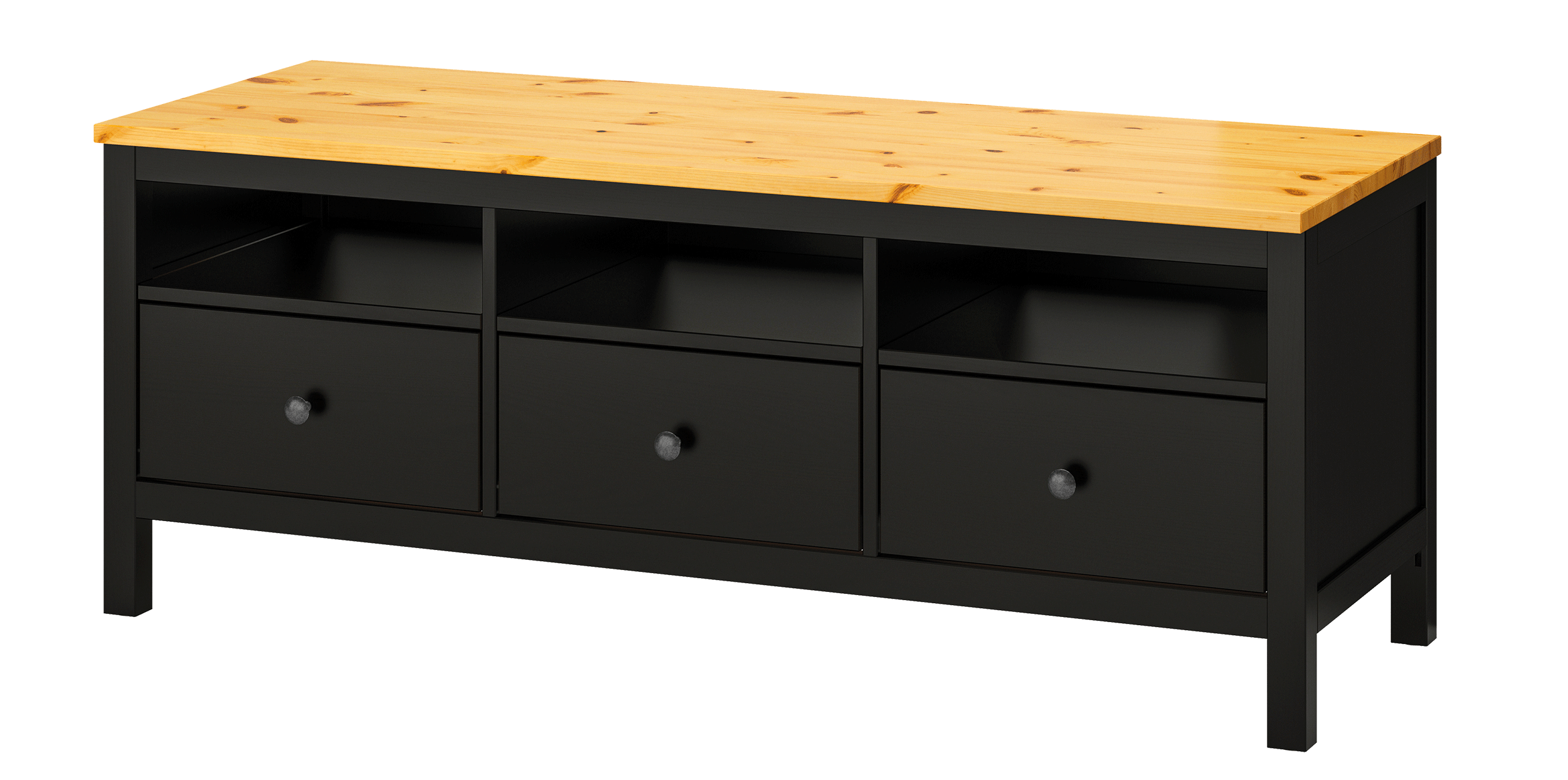 IKEA HEMNES TV bench in black-brown