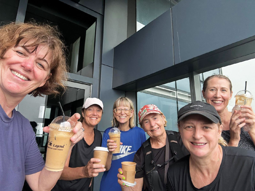 A group of ANZA ladies bonding over long walks and ice coffee