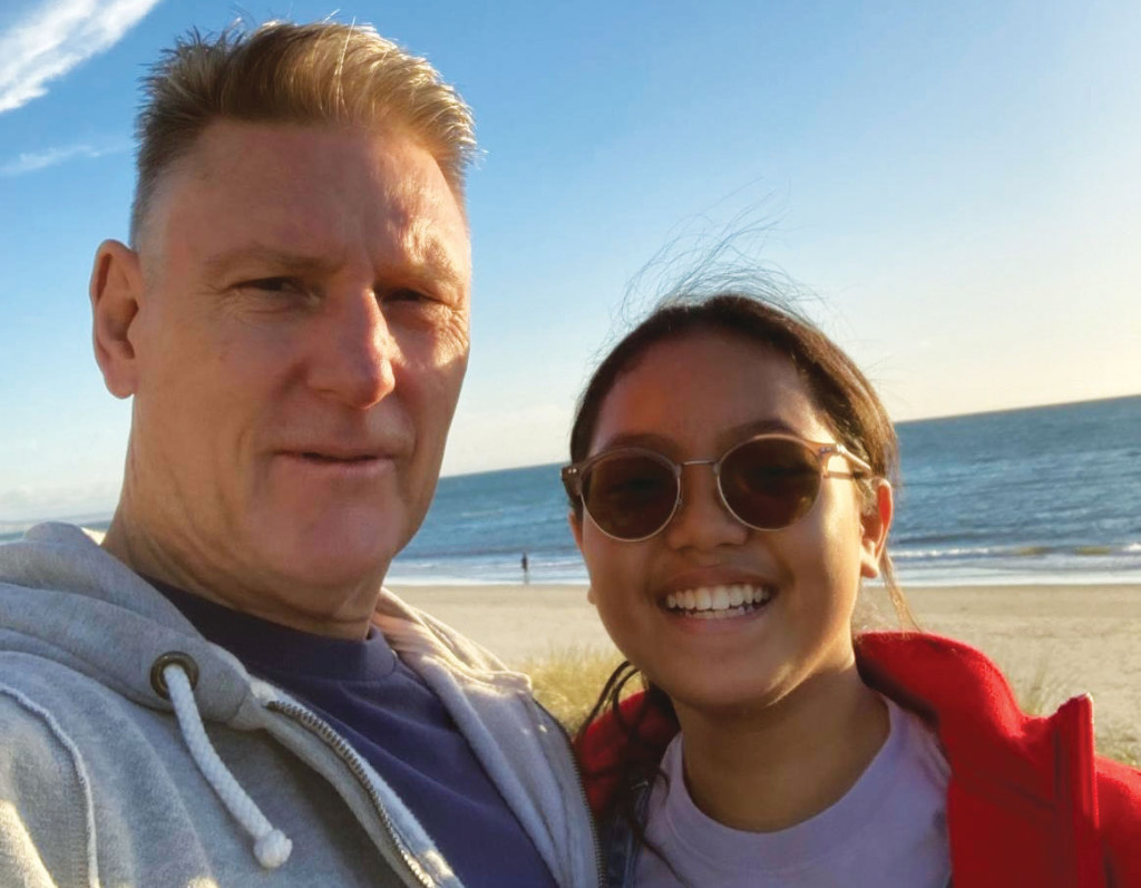 David, with daughter Maya