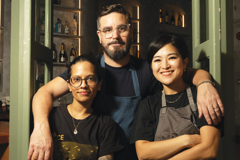 Founders Donna-Mae, Justin, and June Left: Hup San Social Club