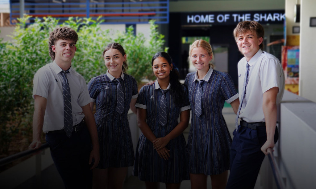 Co-ed group of AIS students