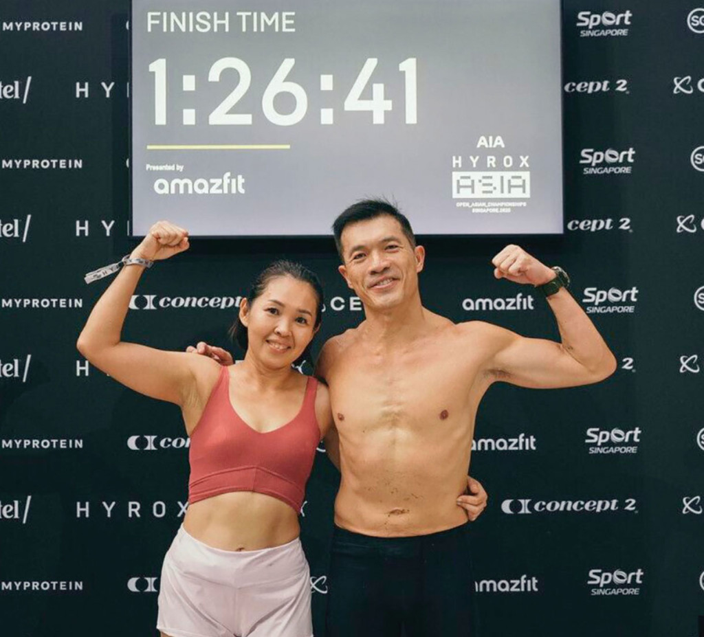 Singapore couple on stage