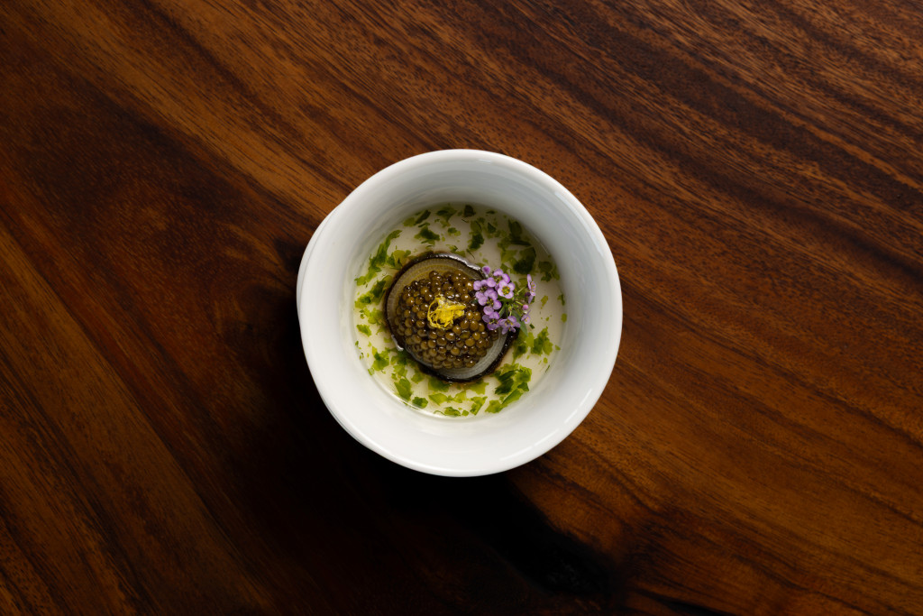 Flatlay shot of Kaluga Hybrid Caviar