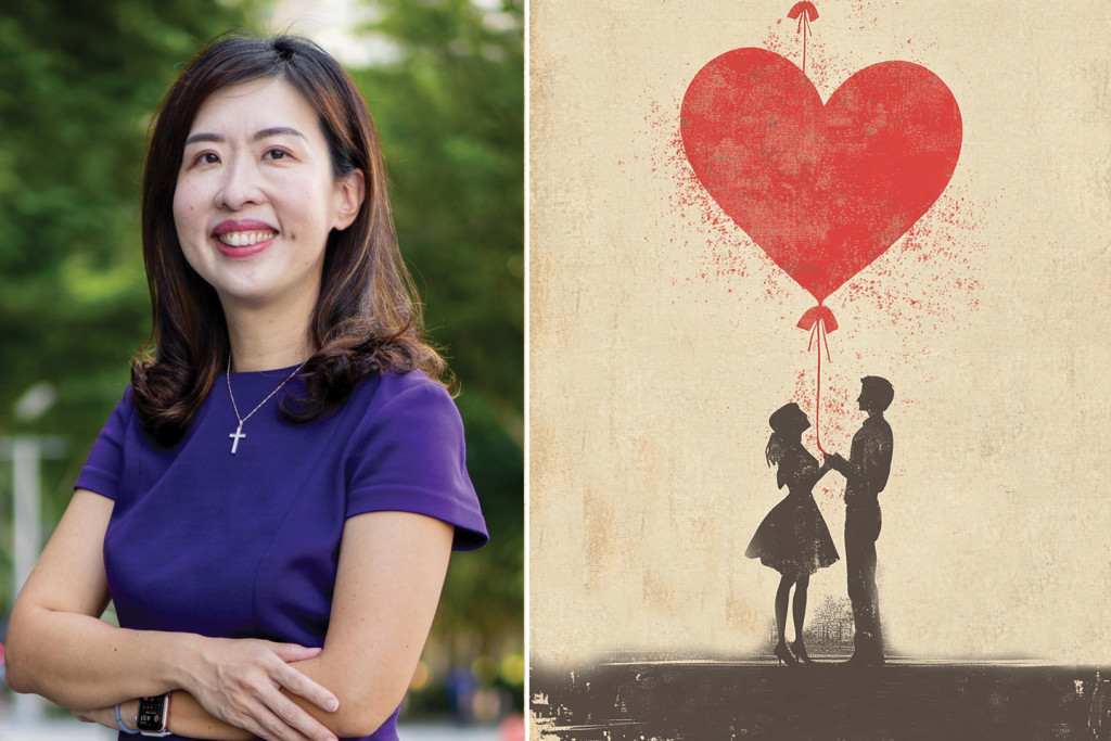 Left: Violet Lim knows everything about love in SG