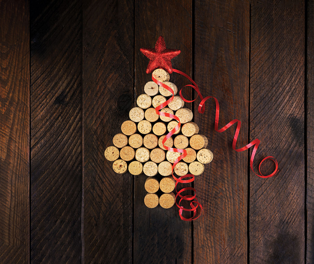 Christmas Tree made with wine Corks